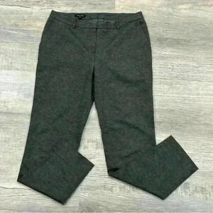 Escada Women’s Heather Gray Tapered Dress Pants Button Zip Size 36 Office Work